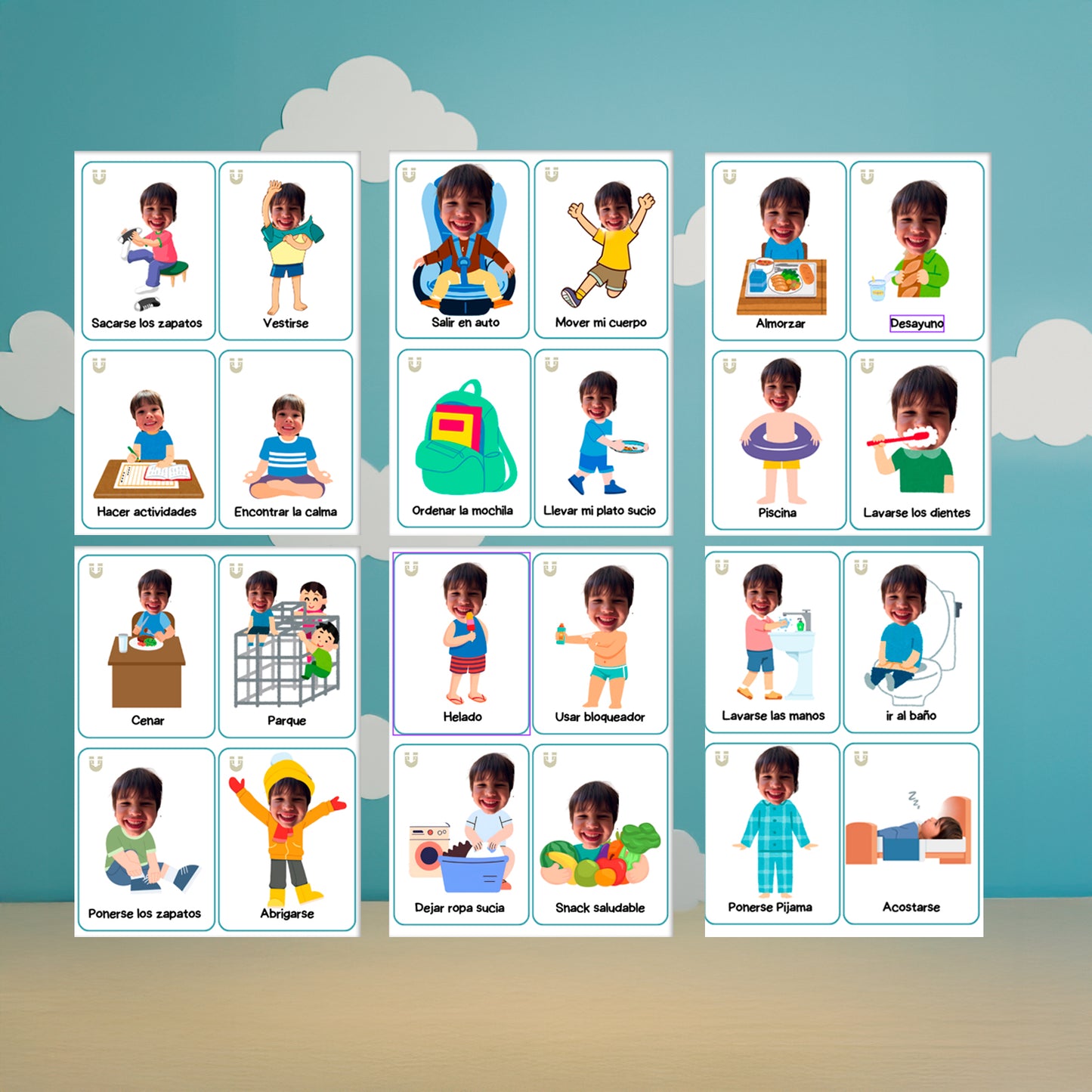 Tarjetas de Rutina Ayün - Rutinas felices, niños seguros