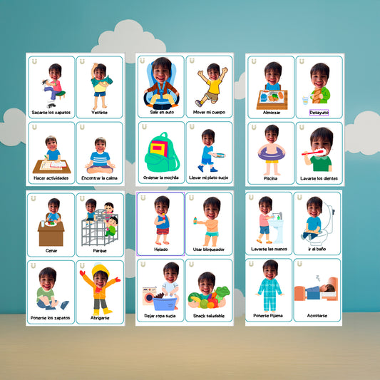 Tarjetas de Rutina Ayün - Rutinas felices, niños seguros