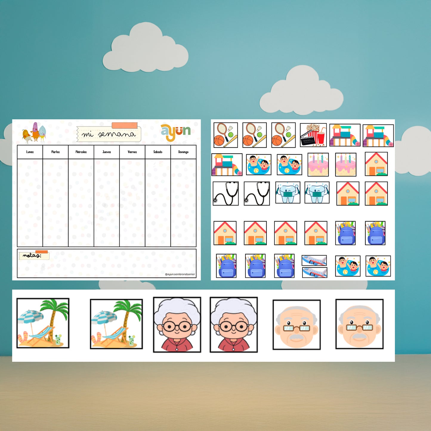 📅 Calendario Semanal Imantado "Mi Semana Ayün"